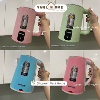 Bình đun siêu tốc Cuckoo màu sắc - Ấm đun siêu tốc Thái 2.5L nước sôi cao cấp 2 lớp chống nóng chống giật mới màu pastel