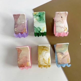 Kẹp Tóc Càng Cua Vân Đá Marble Cao Cấp Phong Cách Hàn Quốc, Nhựa Dày Dặn Bền Đẹp, Kẹp Chắc Tóc, Sang Trọng