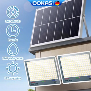  OOKAS Đèn pha năng lượng mặt trời 500W 1000W 3000W 4000W,Vỏ Nhôm,IP67,Cảm biến thông minh chống chói 