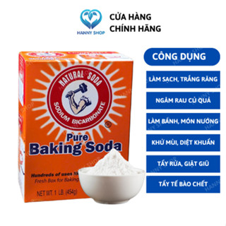  Bột Baking Soda Đa Năng Bột Nở Baking Soda Khử Mùi Diệt Khuẩn Tẩy Rửa Làm Bánh   Hộp 454GR   