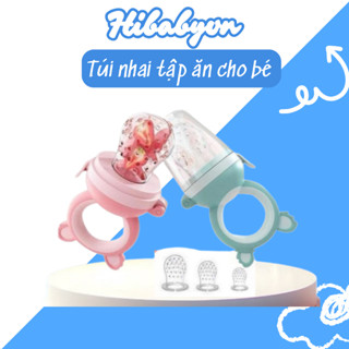 (Tặng dây đeo) Túi Nhai Misuta chống hóc cho bé tập Ăn Dặm Ăn Trái Cây