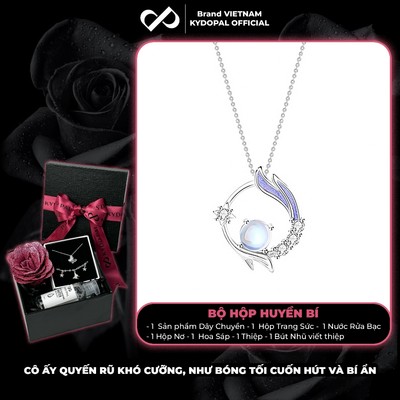 [HCM Hỏa Tốc] Dây chuyền bạc nữ KYDOPAL đuôi cáo cá tính mặt đá moon nữ tính trang sức bạc 925 - PAL9C2C11