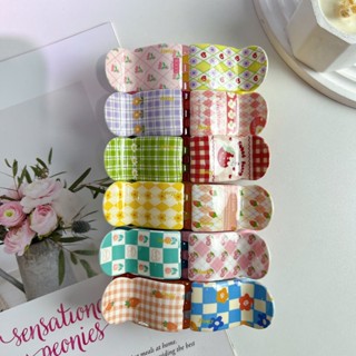 Kẹp Tóc HONEY Càng Cua Họa Tiết Caro Trái Cây Dễ Thương, Nhựa Cao Cấp, Kẹp Chắc Tóc, Phụ Kiện Tóc Xinh Cho Bé Gái Và Nữ