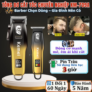  Tông Đơ Cắt Tóc Chuyên Nghiệp KM‐709A – Chính Hãng Pin Trâu Dùng Cho Bé & Người Lớn 