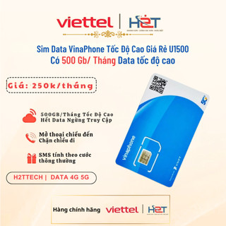 [U1500] Sim Data 4G Giá Rẻ 500Gb/Tháng Tốc Độ Cao Cho Ipad, Màn Hình Ôtô, Camera, Cục Phát Wifi