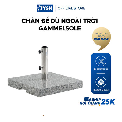 Chân đế dù ngoài trời | JYSK GAMMELSOLE | thép không gỉ/đá | xám | R50xD50xC8cm
