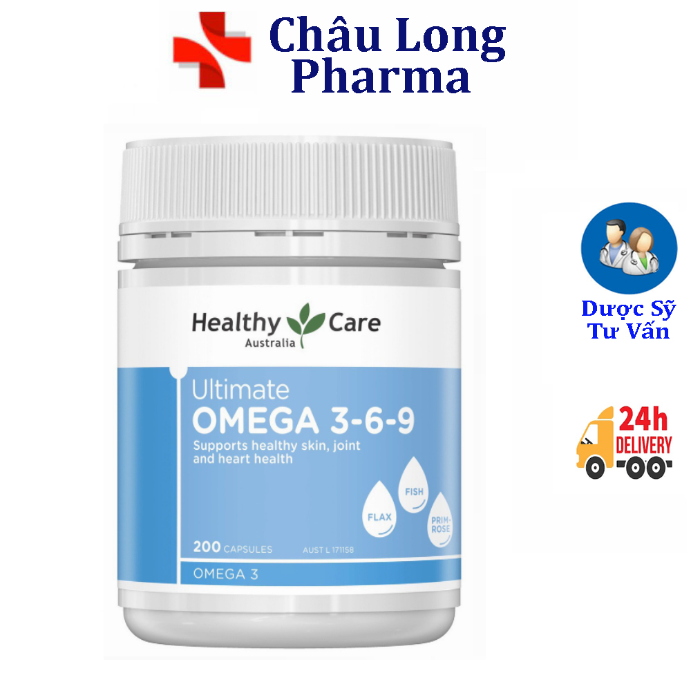 Omega 369 Healthy Care của Úc - Giúp sáng mắt , bổ sung DHA , EPA giúp phát triển trí não - 200 viên