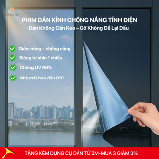 Giấy dán kính chống nắng 1 chiều – Phim cách nhiệt tĩnh điện – Dễ dán, tái sử dụng – Khổ 60cm