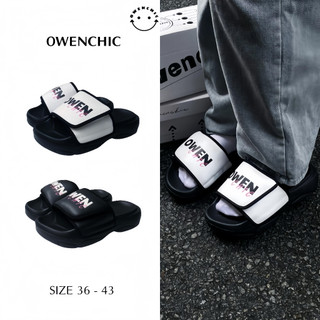  Dép OWENCHIC CHUNKY LOGO  OWC.1  Nam Nữ Quai Dán Đế Cao Kèm Hộp   Bảo Hành   Hỗ Trợ Đổi Size owenchic 