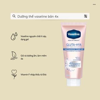Dưỡng Thể Vaseline 300ml Trắng Da Tức Thì Vaseline Healthy Bright Gluta-Hya 4X