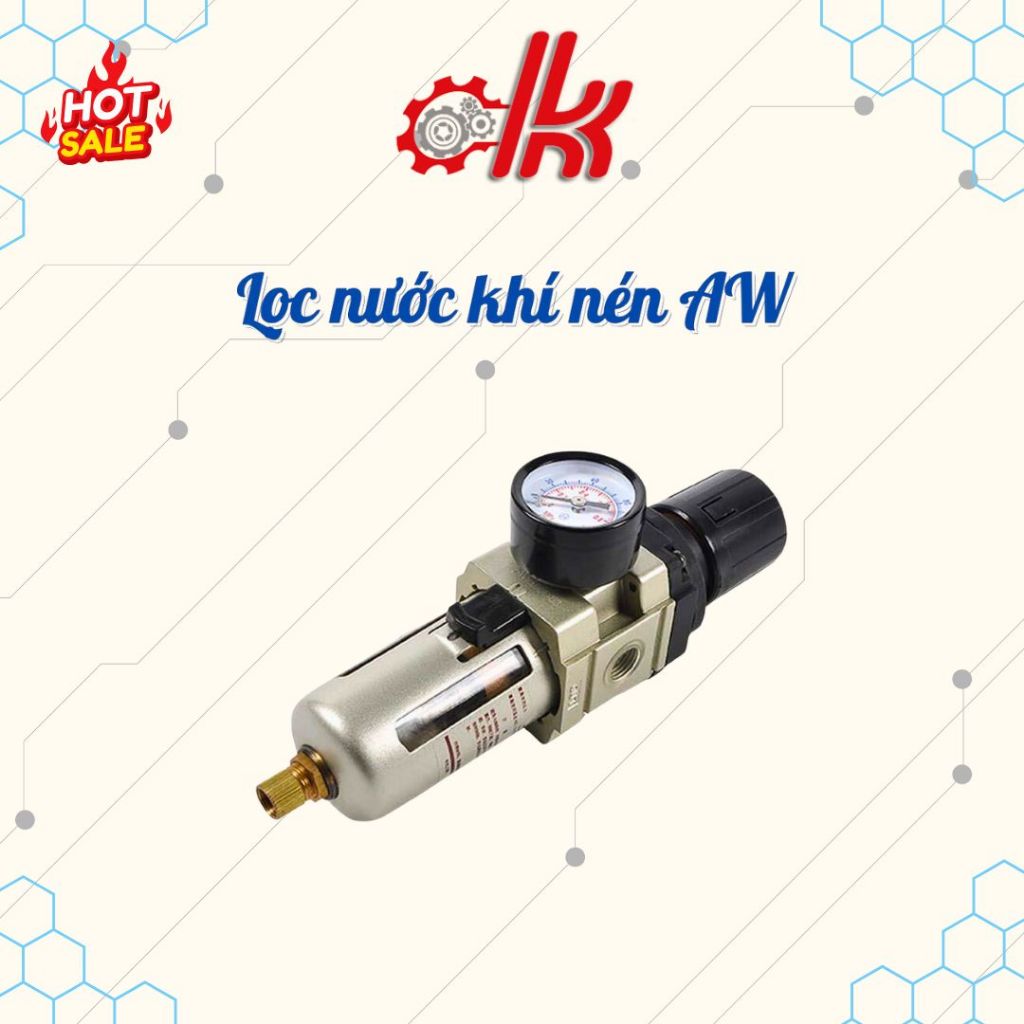Lọc nước khí nén AW 0.05 Mpa ~  0.85 Mpa