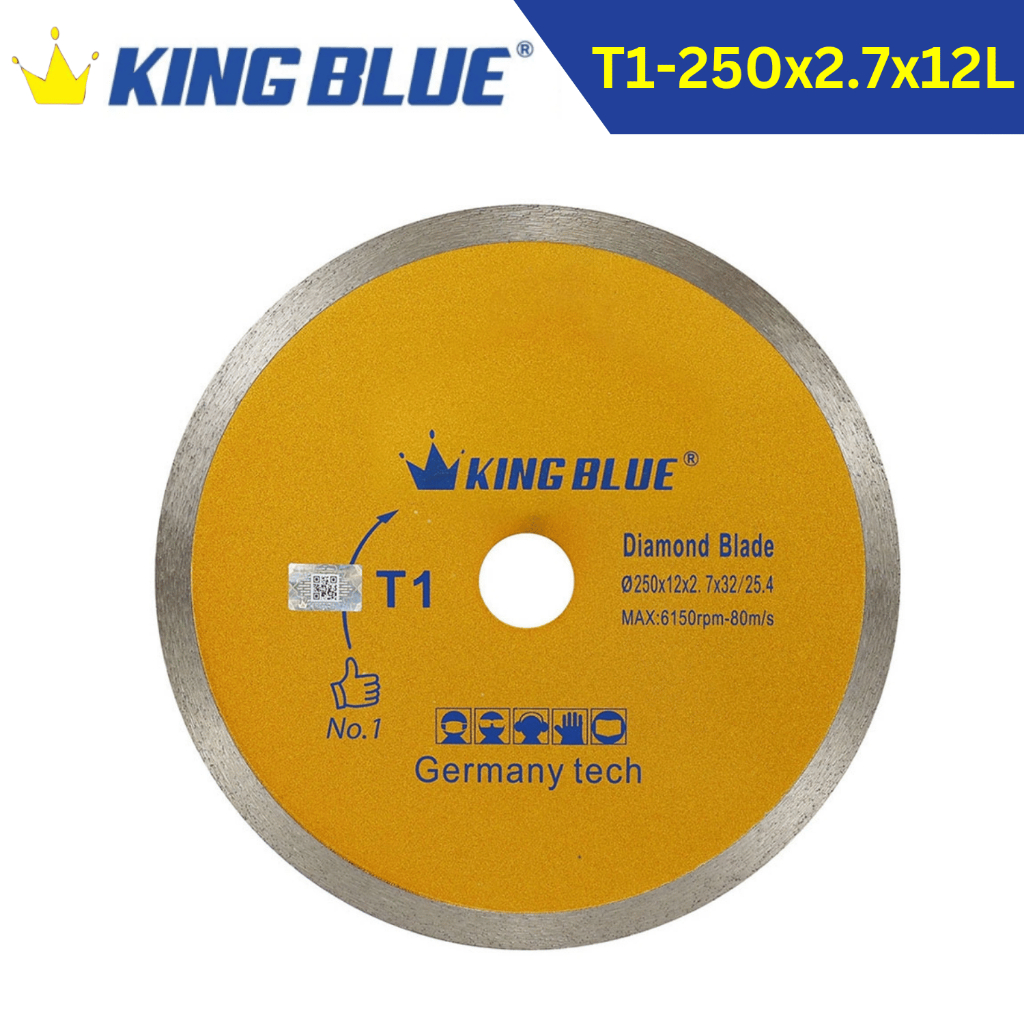 Lưỡi cắt đá Granite King Blue T1-250x2.7x12L/T1-250x2.7x12R