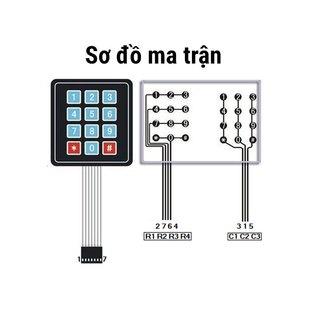 Bàn Phím Ma Trận Mềm 3x4 Keypad
