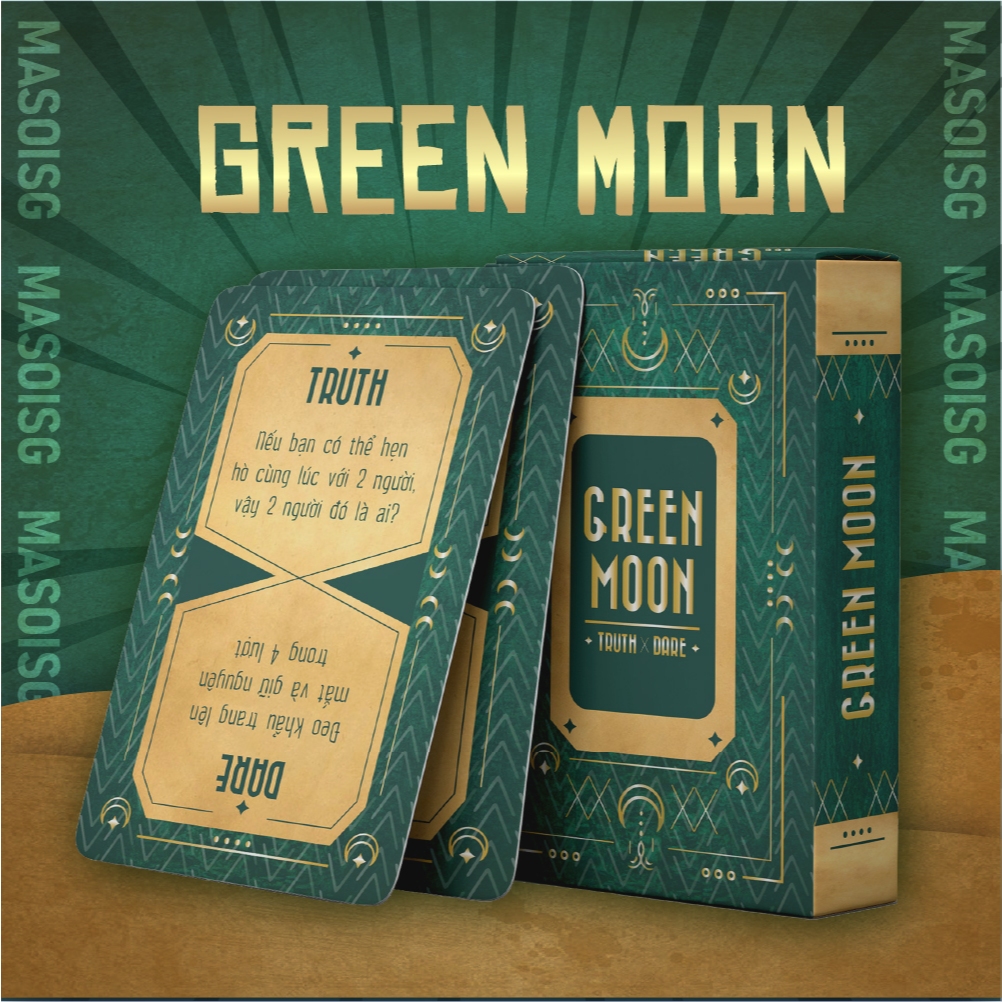 Bộ bài Drinking Game Truth or Dare (Thật Hay Thách) GREEN MOON, phong cách Tarot