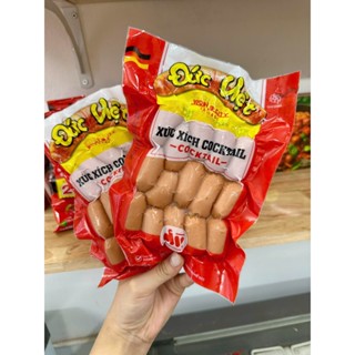 Xúc xích cocktail Đức Việt  gói 200g,xúc xích bi gọn nhẹ, nhỏ xinh ăn là dính-chiên, rán, thả lẩu