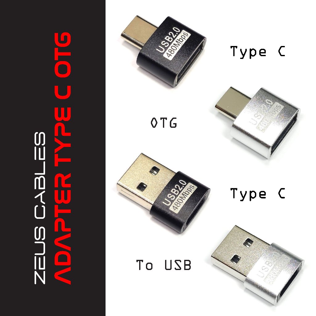 Đầu Chuyển Đổi Type C OTG Vỏ Nhôm | Adapter USB A to Type C OTG 480Mbps