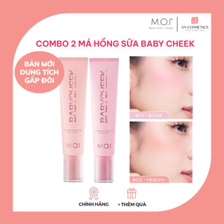 Combo 2 má hồng sữa M.O.I Baby Cheek 14ml căng bóng tự nhiên và lâu trôi
