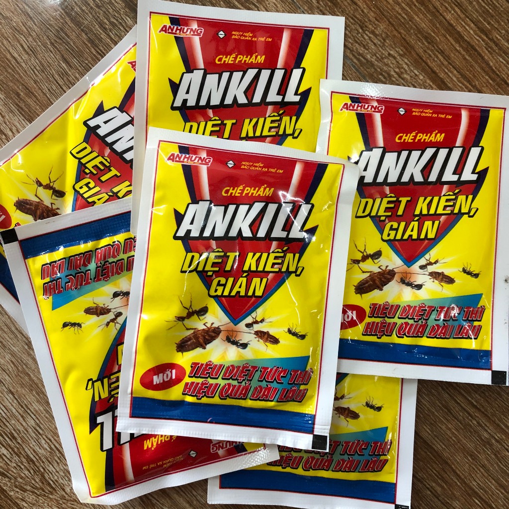 Thuốc Diệt Kiến Gián ANKILL – Chế Phẩm Dạng Bột Hiệu Quả Nhanh – Gói 20g