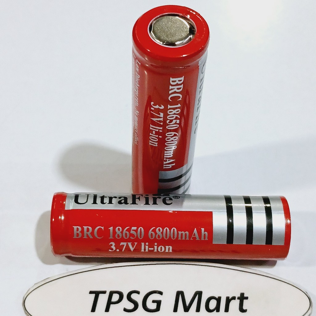 Pin 18650 3.7V UltraFire BRC 18650 / 6800mAh (Pin sạc li-ion 3.7V) / Pin Đầu Bằng