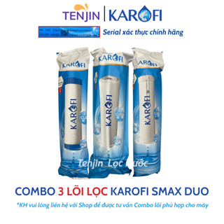 Bộ 3 Lõi Lọc Nước Karofi 123 Smax Duo Với Công Nghệ Vi Lọc Smax Duo Dùng Cho Máy Lọc Nước RO 10"