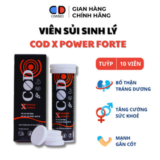  Viên sủi sinh lý COD X Power Forte Bổ thận tráng dương mạnh gân cốt  Tuýp 10 viên  