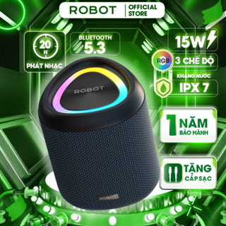 Loa Bluetooth ROBOT RB120S 15W Kháng Nước IPX7 Đèn Led RGB - Hỗ Trợ Kết Nối Thẻ Nhớ, AUX Tiện Lợi Âm Bass Mạnh