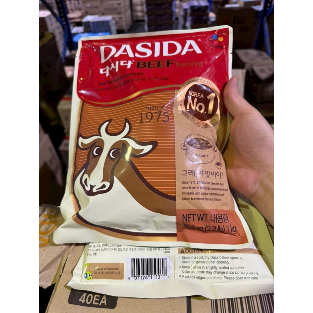 Bột bò Dasida 1kg Hàn Quốc CJ 쇠고기 다시다