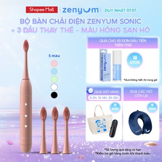 Bộ Bàn Chải Điện Zenyum Sonic + 3 Đầu Thay Thế Công nghệ Singapore - Màu Tự Chọn