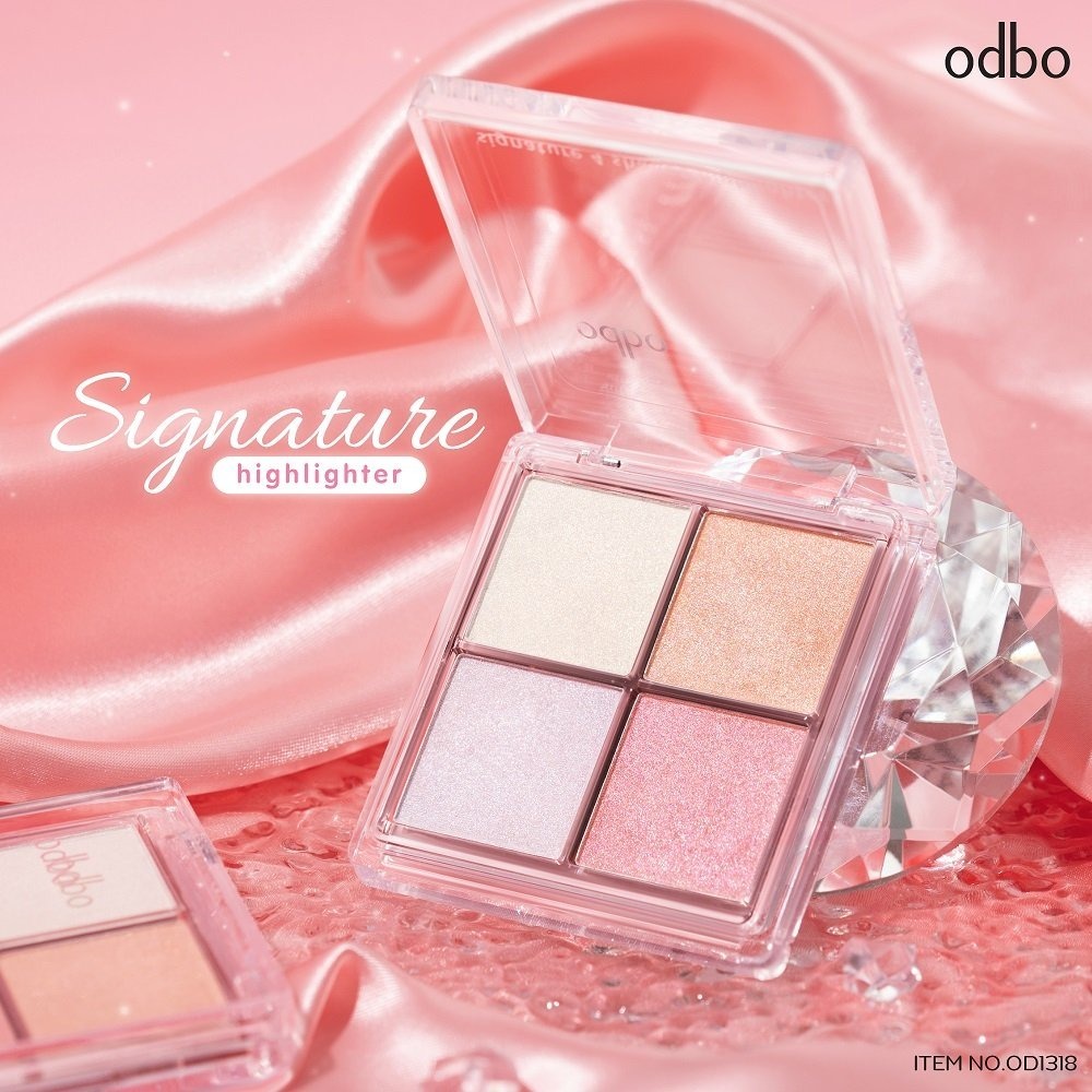 [ODBO] Bảng Phấn Nhũ Bắt Sáng odbo 4 Ô Signature 4 Highlighter OD1318