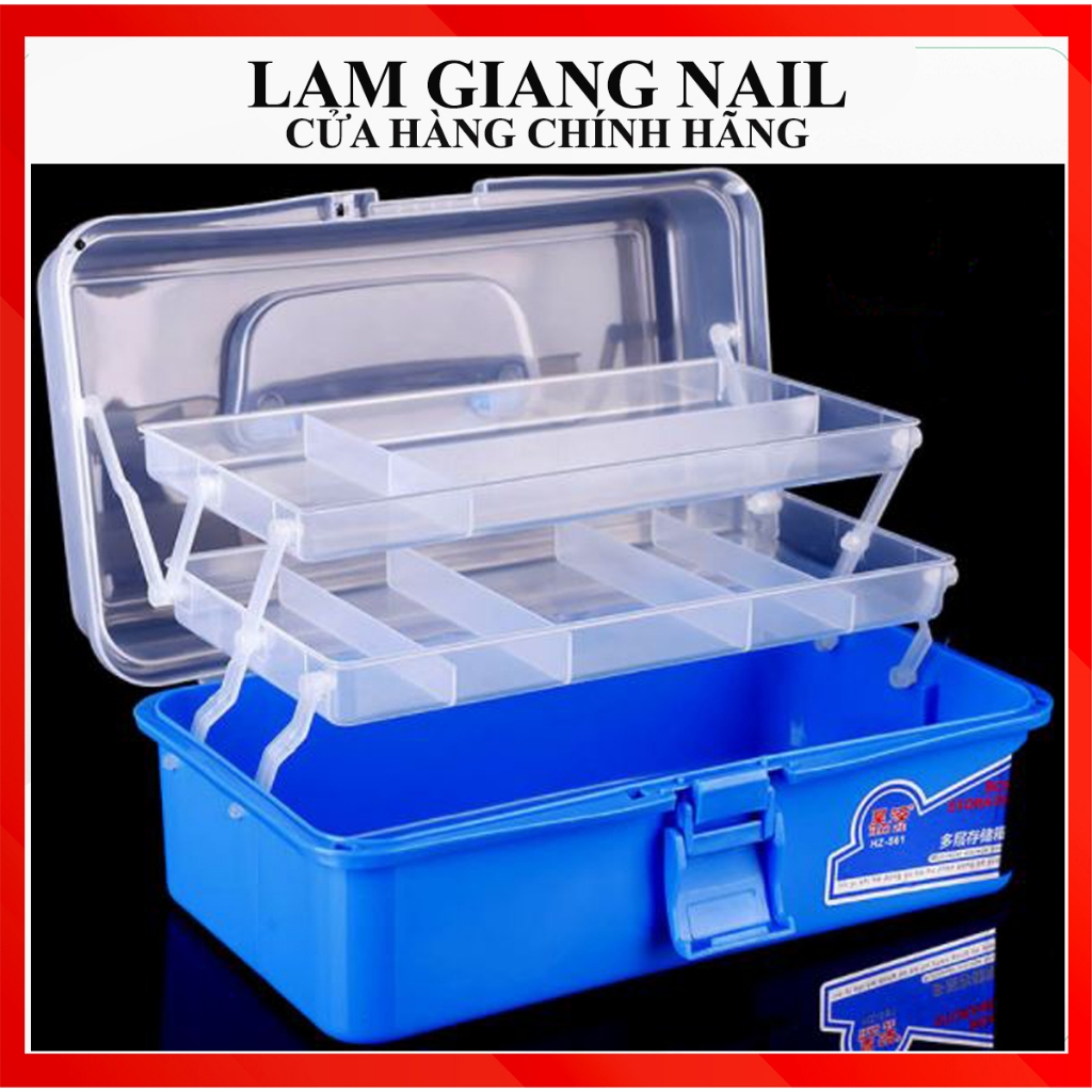 Cốp nhựa đựng đồ nail size 32.5 x 18.5 x14 cm