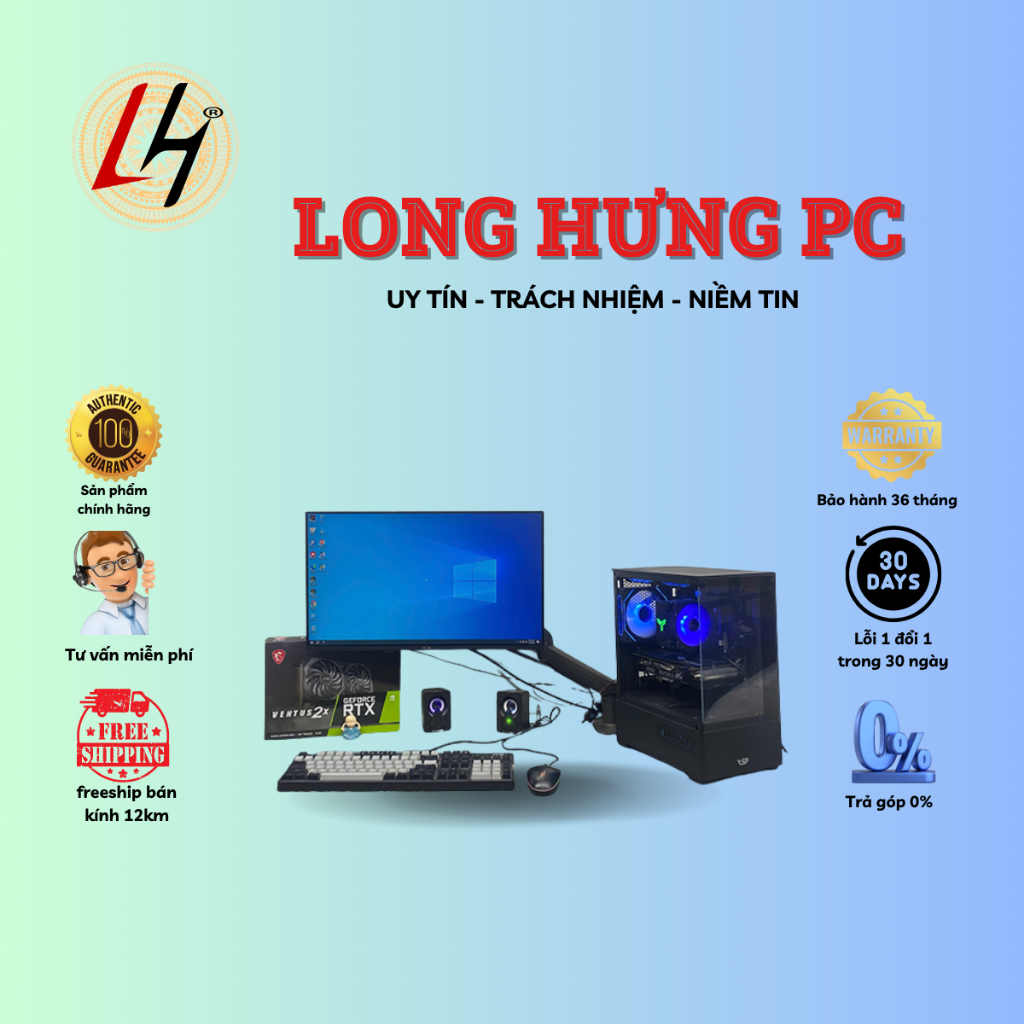 PC gaming 21: Core i5 12400F, Ram 16G, VGA 2060S 8G