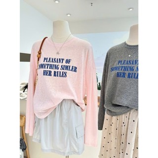 Áo thun tay dài nữ dáng rộng Menina, áo thun nữ dài tay chất xược giấy thời trang.