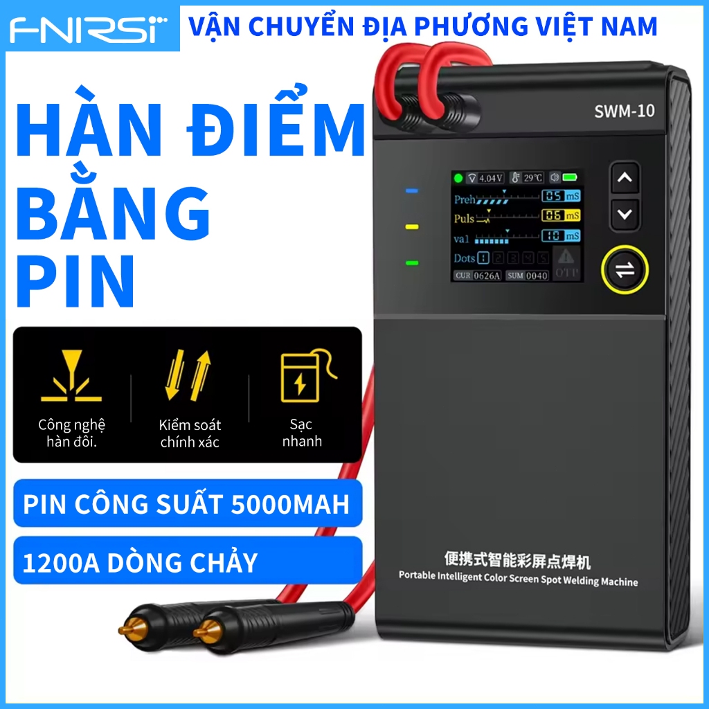 [Vietnam]Fnirsi SWM-10 Máy hàn điểm pin di động DIY Máy hàn Mini 18650 Bộ pin Dụng cụ hàn 5000mah có