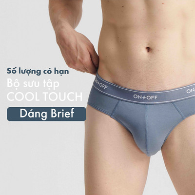 Quần lót Nam brief cool touch sợi tự nhiên cotton modal thoáng mát mềm mịn ONOFF