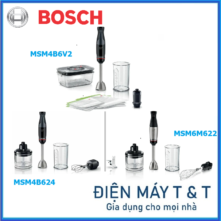 Máy xay cầm tay Bosch  MSM4B624 - MSM4B6V2 - MSM6M622 - Công suất lớn - Bảo hành 2 năm