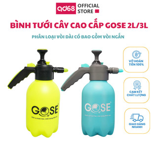  Bình tưới cây cao cấp 2L 3L Gose vòi 2 chế độ phun sương- phun nước áp suất cao có khóa tự động 