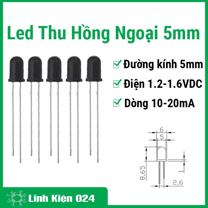Led Thu Hồng Ngoại 3mm - 5mm