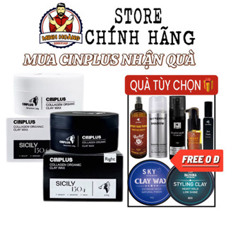 Sáp vuốt tóc Cinplus Sicily 1504 Clay Wax Left, Cinplus Right, Cinplus trắng, Cinplus đen/100g