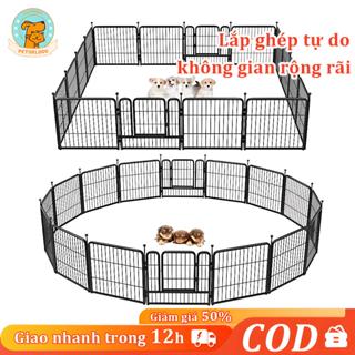  🐱petorldog🐶 Hàng Rào Quây Cho Chó Bộ 6 tấm Chuồng chó nan ống Hàng Rào Chó Mèo Dành Cho Chó Lớn 