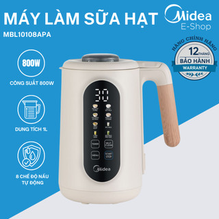  Máy Làm Sữa Hạt Midea MBL10108APA  Máy Nấu Sữa Hạt Mini Dung tích 1L Công suất 800W  