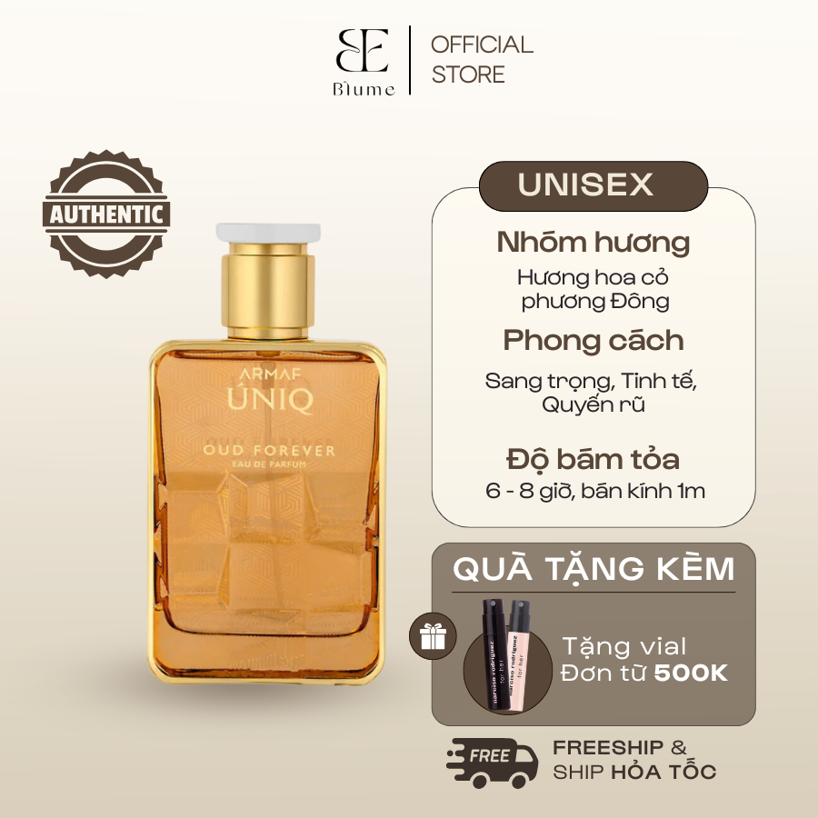 [ Mẫu Thử 10ML ] Nước hoa Unisex Úniq Oud Forever EDP mùi sang trọng - Blume Tiệm Nước Hoa