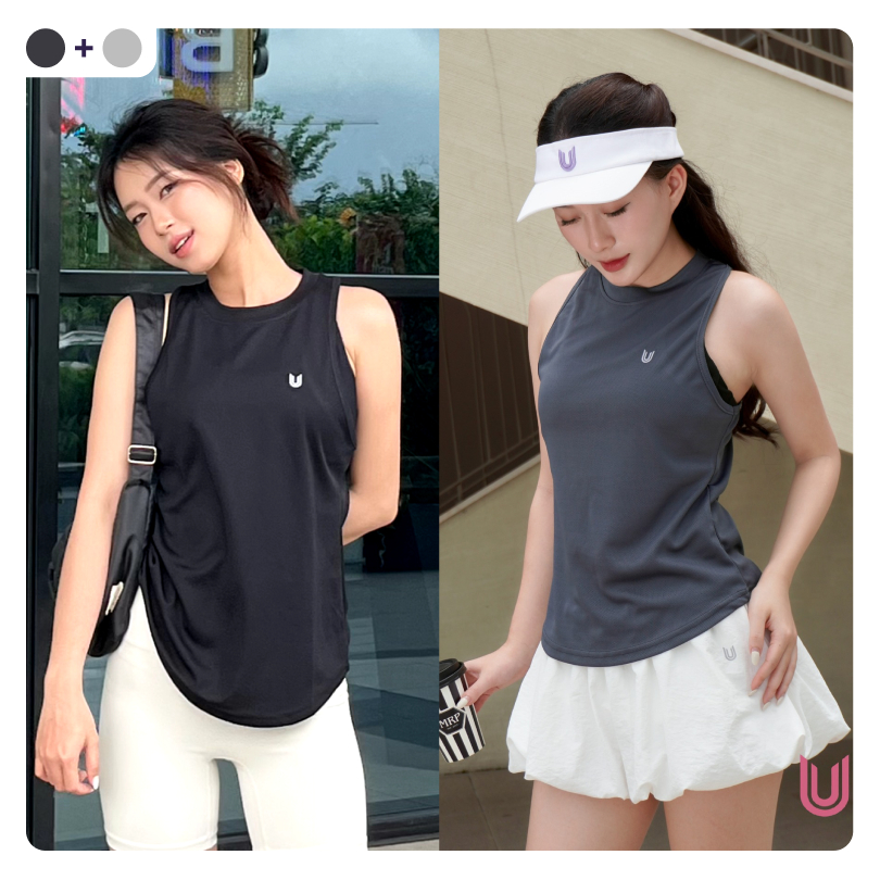 Combo 2 áo thể thao Basic Tank Top ba lỗ nữ khoác ngoài tập gym dáng rộng mặc thoải mái Today U Wear | BigBuy360 - bigbuy360.vn