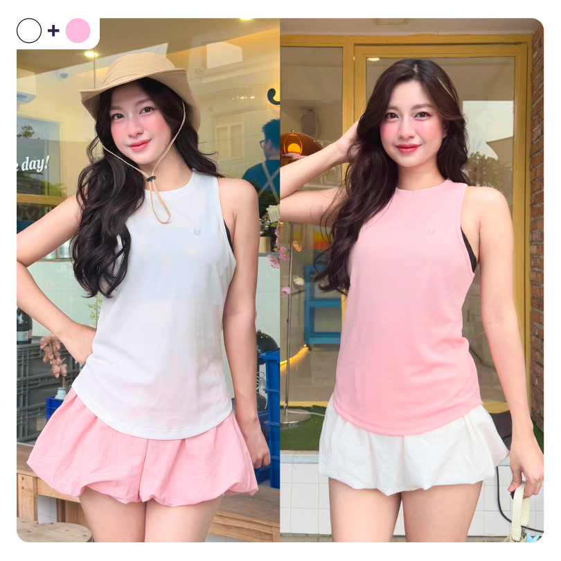 Combo 2 áo thể thao Basic Tank Top ba lỗ nữ khoác ngoài tập gym dáng rộng mặc thoải mái Today U Wear | BigBuy360 - bigbuy360.vn