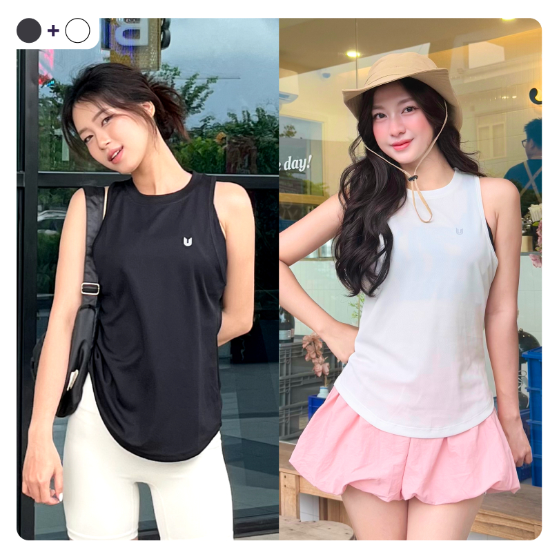 Combo 2 áo thể thao Basic Tank Top ba lỗ nữ khoác ngoài tập gym dáng rộng mặc thoải mái Today U Wear | BigBuy360 - bigbuy360.vn