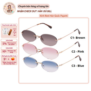 Kính thời trang Unisex Rieti PAPETTI Hàn Quốc Nam & Nữ Kính râm đi biển chống tia UV