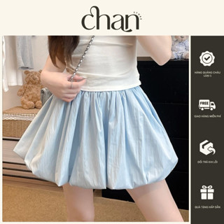 Chân váy bí ngắn dáng xoè siêu bồng bềnh tông màu pastel có quần bảo hộ phong cách hàn quốc