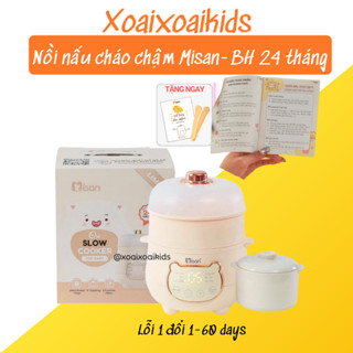   BH 24T ĐỔI MỚI 60 NGÀY  Nồi Nấu Cháo Chậm Misan 1 Lít  Tặng sổ tay kẹp gắp  NẤU CHÁO NINH HẦM HẤP 