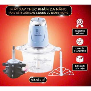 [Tặng Dụng Cụ Làm Ruốc] Máy Xay Thực Phẩm Đa Năng Cối Thuỷ Tinh, Xay Thịt Misu Louis Công Suất Lớn 500W, Dung Tích 3.5L