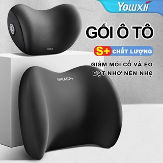 YOWXII Gối tựa đầu, tựa lưng cao su non chống đau mỏi lưng khi lái xe thiết kế công thái học