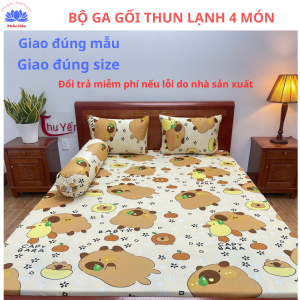 [HỎA TỐC] Bộ Ga Giường Thun Lạnh 4 Món Nhiều Màu Sắc- Đủ Size